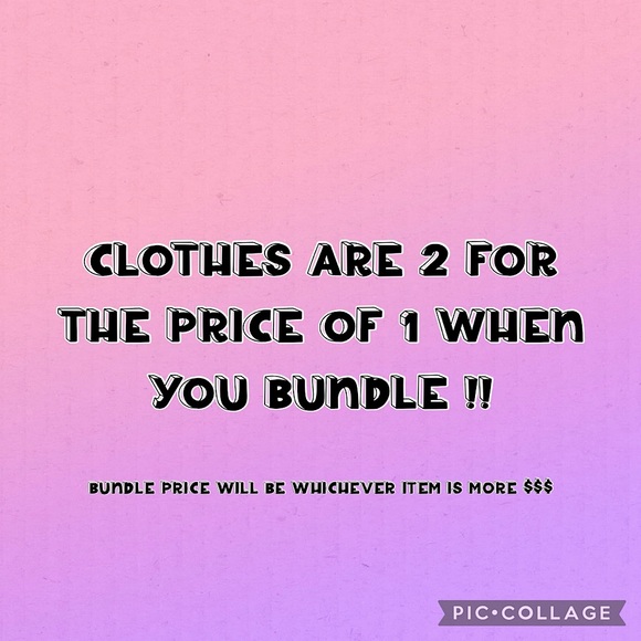 clothes are 2 for the price of 1 when you bundle!! 💕 - Picture 1 of 1